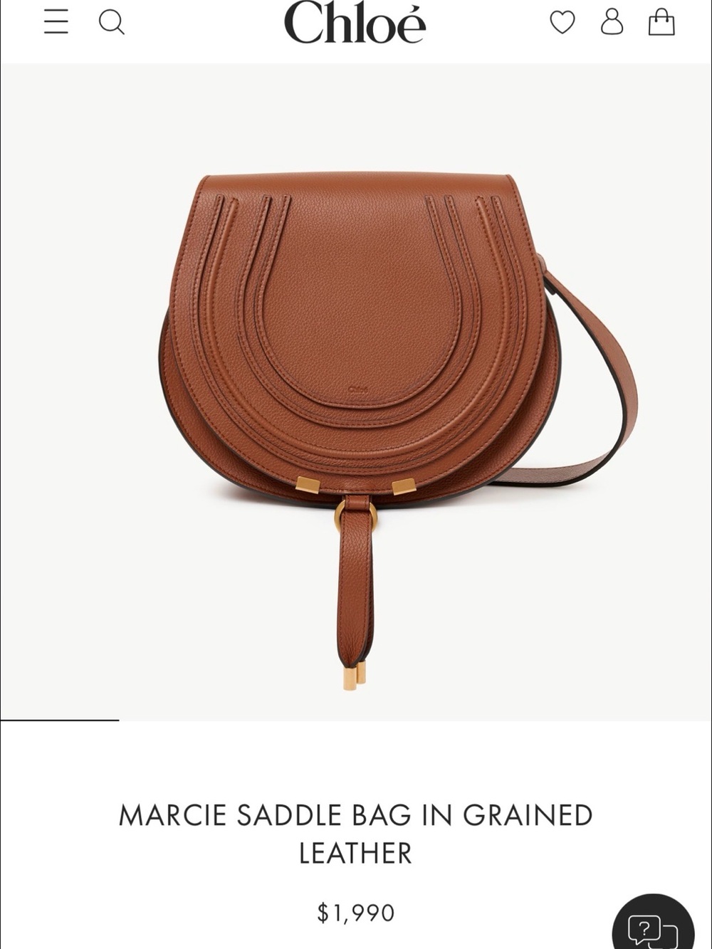 Chloé Marcie Saddle Crossbody Bag in Brown